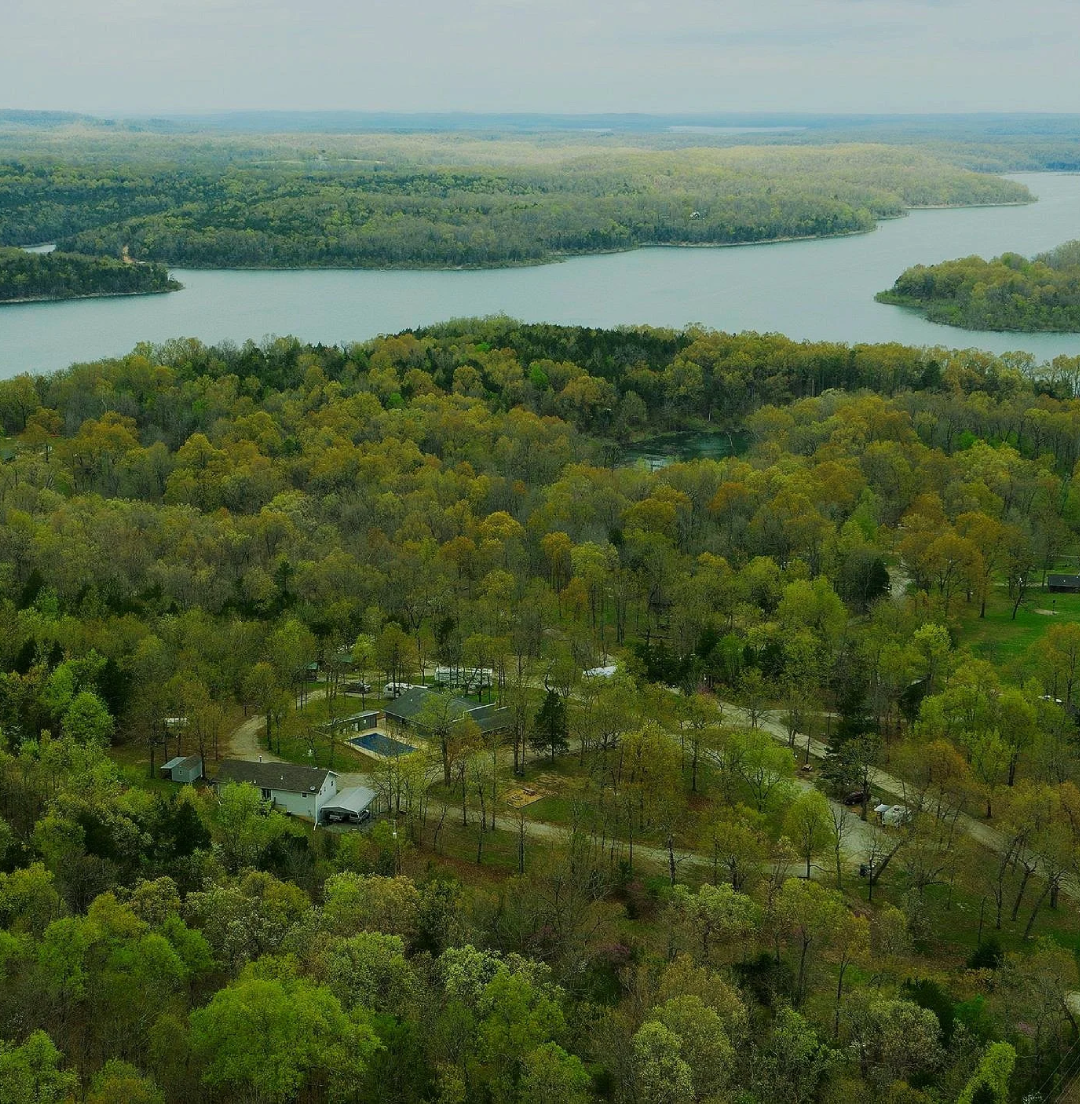 Aerial view of FourWardCast Campground
