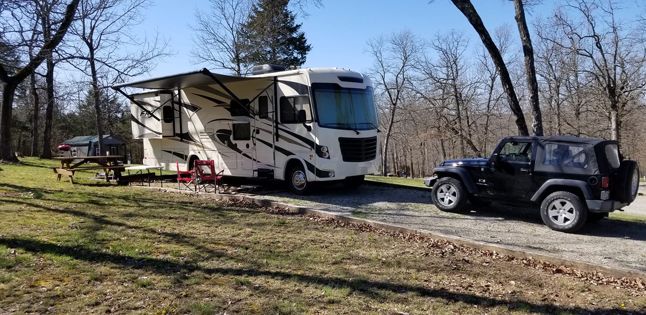 RV campsite at FourWardCast Campground
